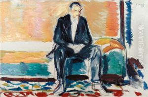 Self-portrait With Spanish Flu by Edvard Munch