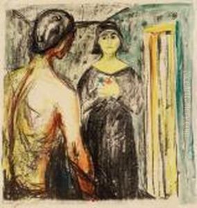 Marat Og Charlotte Corday by Edvard Munch