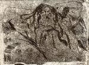 Kvinne Som Gjesper by Edvard Munch