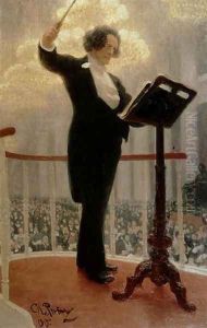 Portrait of the Russian Composer Anton Grigoryevich Rubinstein (1829-1894) 1915