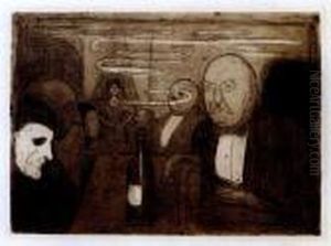 Kristiania-boheme Ii by Edvard Munch