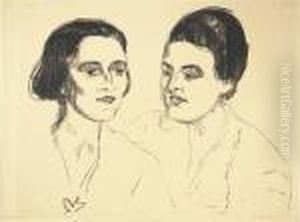 Louise And Else Heyerdahl by Edvard Munch