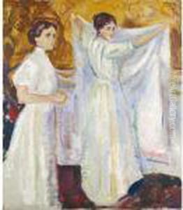 Two Nurses by Edvard Munch
