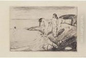 Women Bathing by Edvard Munch