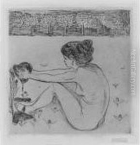 The Woman And The Heart (das Weib Und Das Herz) (w. 55; S. 48) by Edvard Munch