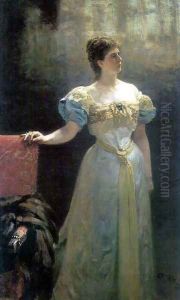 Portrait of Princess Maria Klavdievna Tenisheva, patroness of the arts, philanthropist and enamel artist