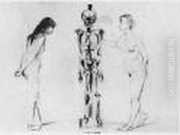 The Women And The Skeleton (woll 51; Scheifler 44) - view 1