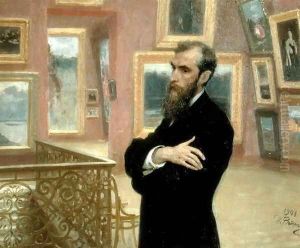 Portrait of Pavel Tretyakov (1832-98) in the Gallery, 1901