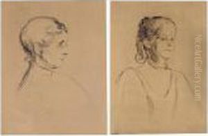 Portrait Of Ingeborg Heiberg;
And Portrait Of Ragnhild Heiberg (willoch 29; And 45; Schiefler 38; And
53) Portrait Of Ingeborg Heiberg;
And Portrait Of Ragnhild Heiberg (willoch 29; And 45; Schiefler 38; And
53)