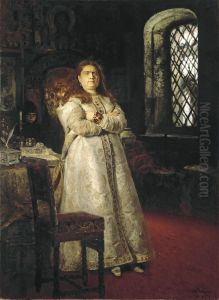 Tsarevna Sophia Alexeevna (1657-1704) in the Novodevitchy Convent, 1879