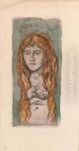 Oberkrper Eines Nackten Mdchens (sch. 47; W. 39) by Edvard Munch