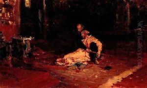 Ivan the Terrible and his son Ivan 1870-1873 (sketch)