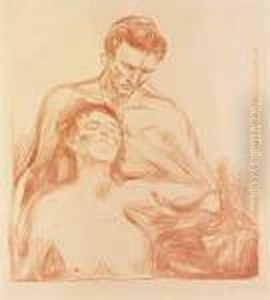Zwei Menschen by Edvard Munch