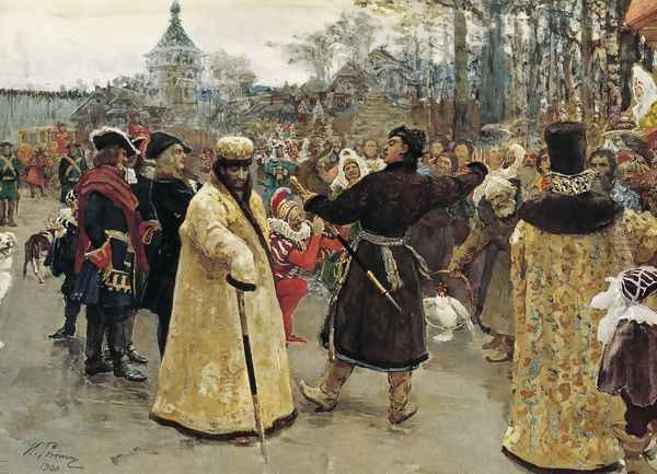 Arrival of the tsars Peter I and Ivan V - view 1