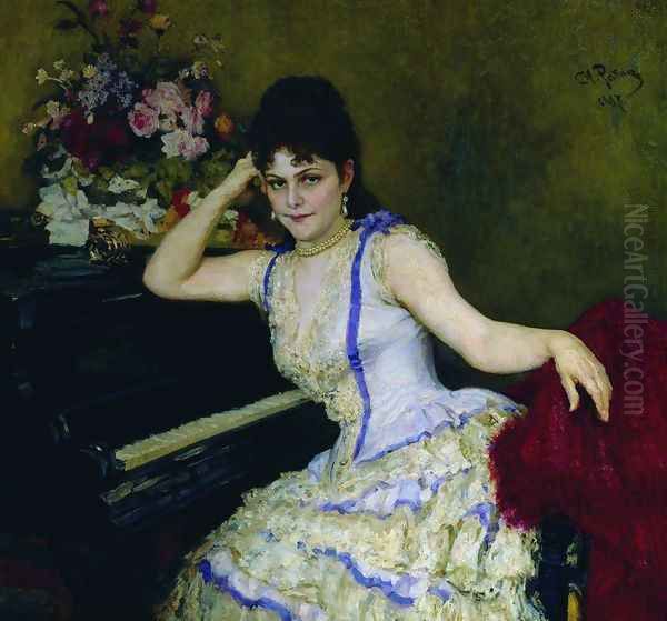 Portrait of pianist and professor of Saint-Petersburg Conservatory Sophie Menter - view 1