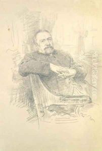 Portrait of Nikolaj Leskov (1831-95), 1889 by Repin Iliya