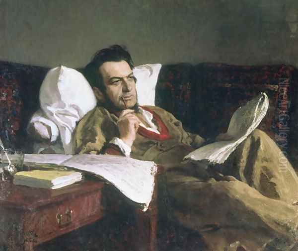 Portrait of Mikhail Glinka at the time of his composition of the opera 'Ruslan and Ludmilla', c.1887 - view 1
