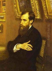 Portrait of Pavel Tretyakov (1832-98) the founder of the State Tretyakov Museum, 1883 by Repin Iliya