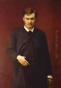 Portrait of the composer Alexander Konstantinovich Glazunov (1865-1936) 1887