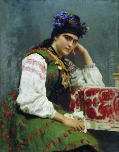 Portrait of Sophia Mikhailovna Dragomirova, general Mikhail Ivanovich Dragomirov's daughter
