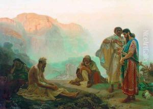 Job and His Friends by Repin Iliya