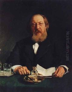 Portrait of poet and slavophile Ivan Sergeyevich Aksakov