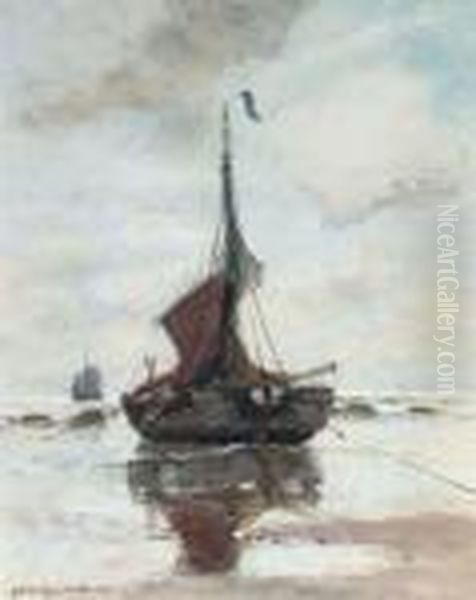 A Fishing Vessel On The Beach Of Katwijk - view 1