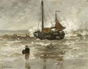 At The Sea Shore by Gerhard Arij Ludwig Morgenstje Munthe