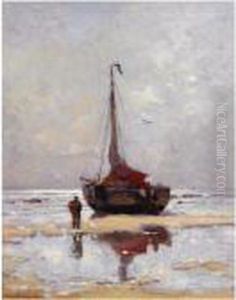 A Beached Bomschuit by Gerhard Arij Ludwig Morgenstje Munthe