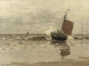 Bomschuit In The Surf, Katwijk