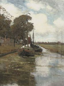 Along A Canal In Autumn