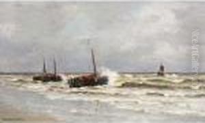 Bomschuiten In The Breakers by Gerhard Arij Ludwig Morgenstje Munthe