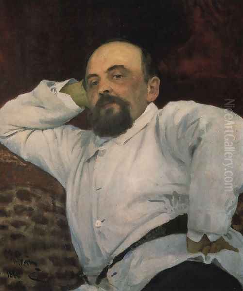 Portrait of railroad tycoon and patron of the arts Savva Ivanovich Mamontov - view 1