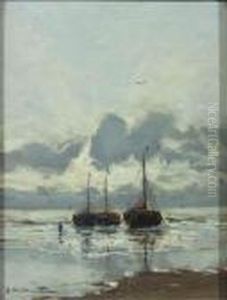 Bomschuiten In The Breakers by Gerhard Arij Ludwig Morgenstje Munthe