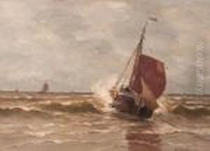 The Arrival Of The Scheveningen 17 by Gerhard Arij Ludwig Morgenstje Munthe