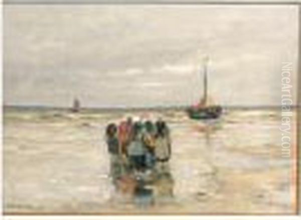 Fisherwomen Waiting For The Arrival Of The Fleet - view 1