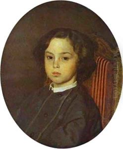 Portrait Of A Boy 1867 by Repin Iliya