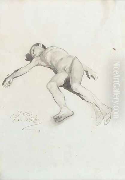 A reclining boy - view 1