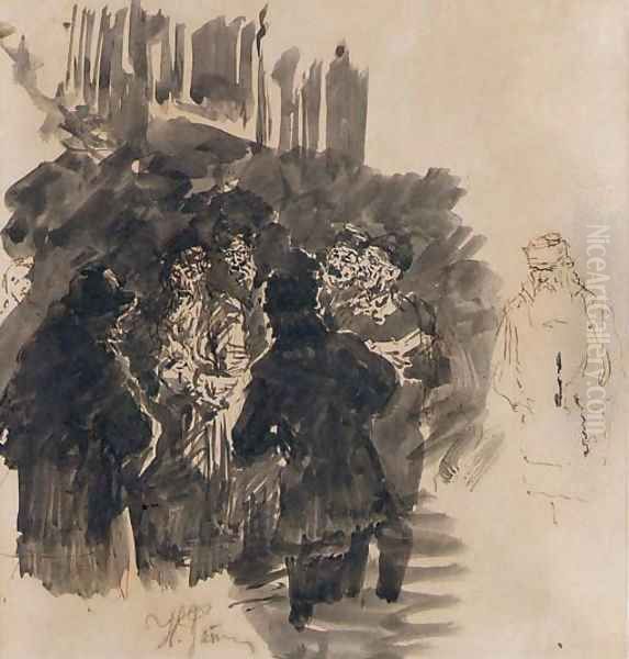 A village gathering - view 1