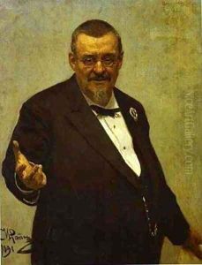 Portrait Of The Lawyer Vladimir Spasovitch 1891 by Repin Iliya