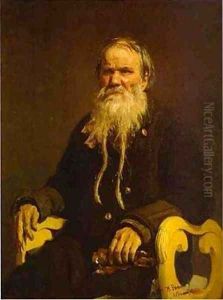Portrait Of The Narrator Of The Folk Tales V Tschegolionkov 1879