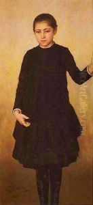 Portrait Of Vera Repina The Artists Daughter 1886