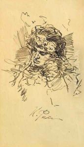 Portrait of a pensive Lady by Repin Iliya