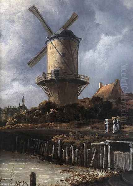 The Windmill at Wijk bij Duurstede (detail) c. 1670 by Jacob Van Ruisdael