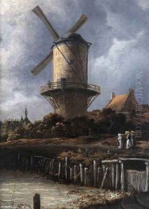The Windmill at Wijk bij Duurstede (detail) c. 1670 by Jacob Van Ruisdael