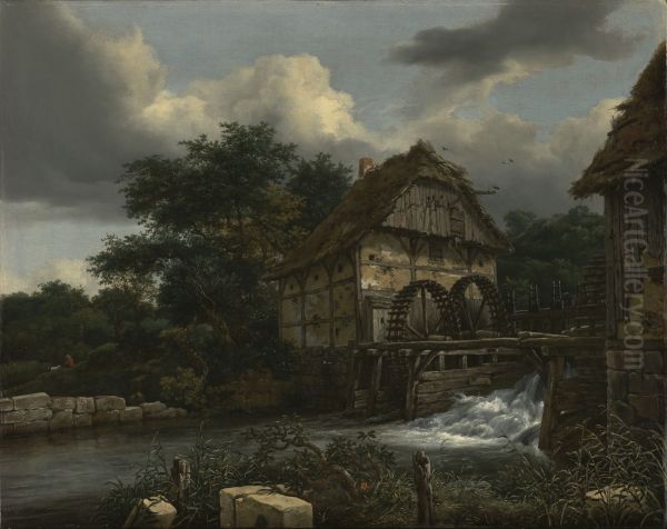 Two Water Mills and an Open Sluice 1653 - view 1
