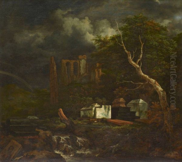 The Jewish Cemetery 1655-60 by Jacob Van Ruisdael