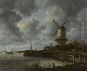 Mill At Wijk Near Duursteede by Jacob Van Ruisdael