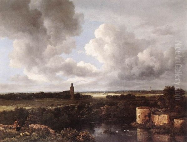 Landscape With Church And Ruined Castle - view 1