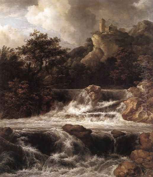 Waterfall with Castle Built on the Rock c. 1665 - view 1